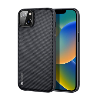 Obal iPhone 14 Max černý Dux Ducis Fino s nylonovým povrchem