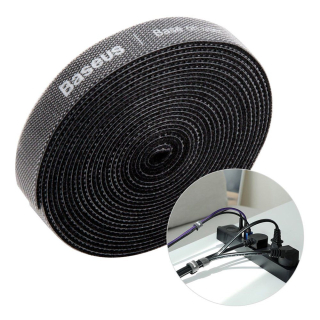 Baseus Velcro páska lepicí organizér na kabely 3 metry černý