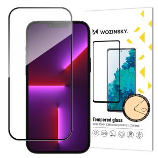 Ochranné tvrzené sklo iPhone 14 Pro Max černé celoplošné lepení