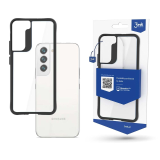 3mk obal Samsung Galaxy S23 Satin Armor Case+ transparentní s černým rámečkem