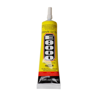 Montážní lepidlo E8000 50ml - barevné, ekologické, nekorozivní, jednosložkové, víceúčelové víceúčelové lepidlo