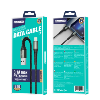 Jellico Lightning kabel B10 3.1A 1m černý