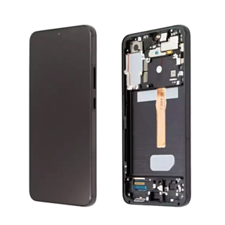 Originál LCD + Dotyková vrstva Samsung Galaxy S22 Plus SM-S906B černý - repasovaný díl vyměněné sklíčko