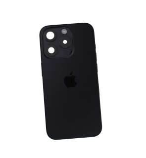 Originál korpus a kryt baterie iPhone 15 Pro černý - demontovaný díl Grade A