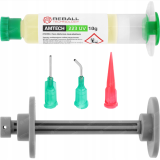 RMA-223-UV tavidlo – pájecí pasta flux 10 g sada s jehlami a aplikátorem