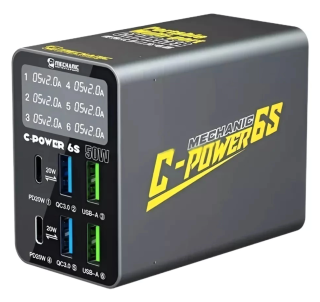 MECHANIC C-POWER 6C Víceportová nabíjecí stanice pro GSM servisy