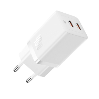 Baseus GaN5 Pro síťová nabíječka 2x USB-C 40W bílá