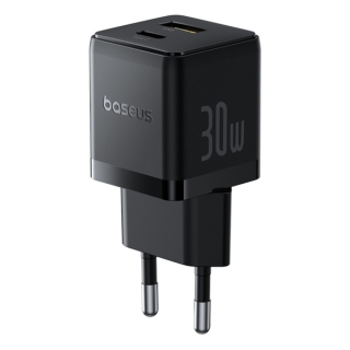 Baseus Palm 30W síťová nabíječka USB-C + USB-A černá