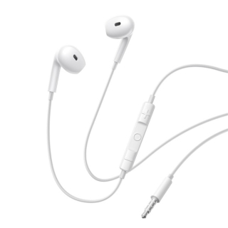 Baseus Encok HZ19 drátová sluchátka do uší s mikrofonem mini jack 3.5 mm bílá