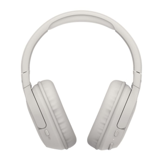 Belkin SoundForm bezdrátová bluetooth sluchátka béžové - konektory 3,5 mm jack a USB-C