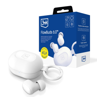 3mk FlowBuds 6.0 bezdrátová sluchátka stereo bílé